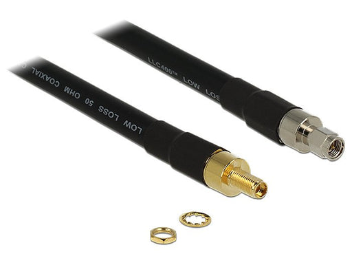 EAN 4043619130115 - DeLOCK 10m SMA/SMA cable coaxial CFD400, LLC400 Negro imagen 1