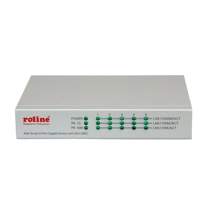 EAN 7611990138128 - ROLINE 21.14.3523 switch Gestionado Gigabit Ethernet (10/100/1000) Gris imagen 2