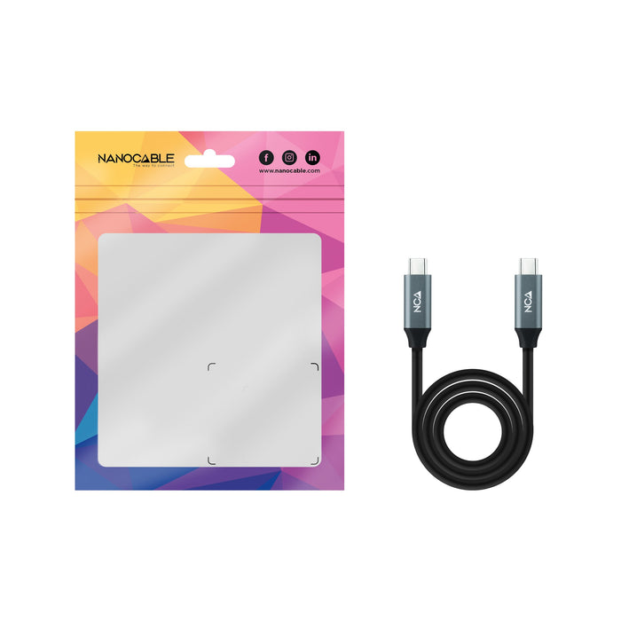 EAN 8433281012660 - Nanocable 10.01.4300 cable USB USB4 Gen 2x2 0,5 m USB C Negro imagen 4