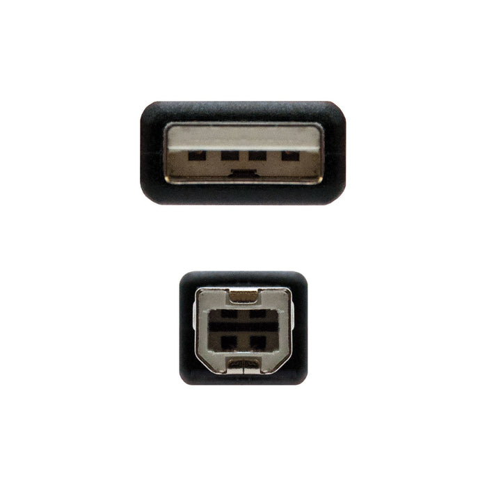 EAN 8433281003835 - Nanocable 10.01.0103-BK cable USB USB 2.0 1,8 m USB A USB B imagen 3