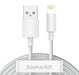 EAN 6953156230316 - Baseus TZCALZJ-02 cable de teléfono móvil Blanco 1,5 m USB A Lightning imagen 1