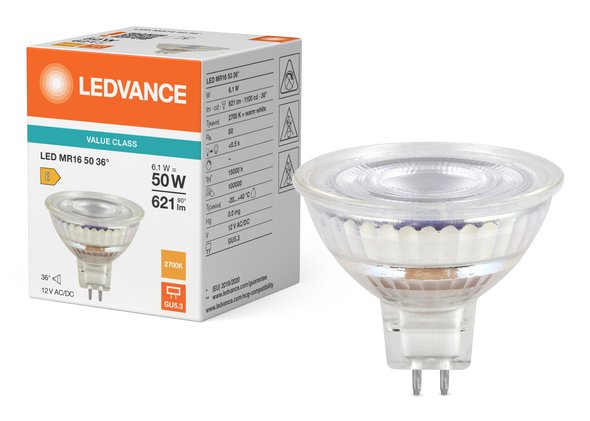 EAN 4099854457883 - Osram LED MR16 P lámpara LED Blanco cálido 2700 K 6,1 W GU5.3 E imagen 5