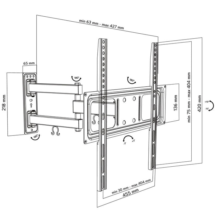 EAN 8058956620928 - Techly ICA-PLB 320MT soporte para TV 139,7 cm (55") Negro imagen 6