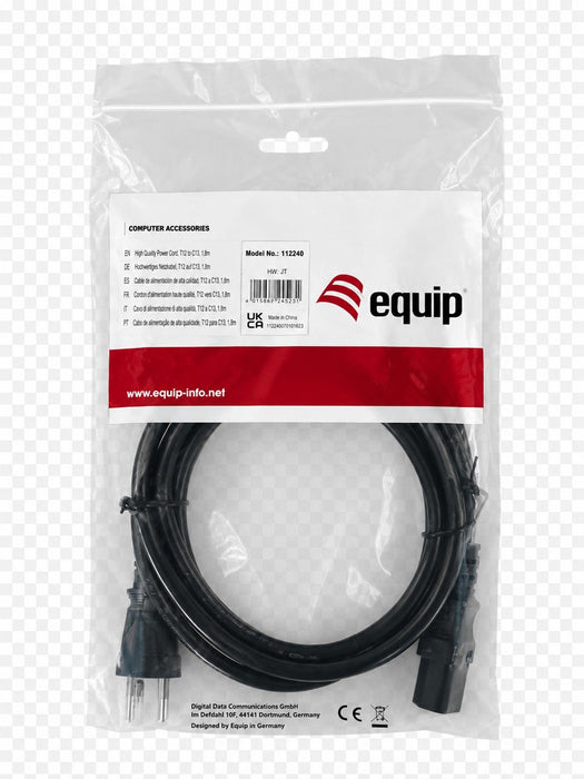 EAN 4015867245255 - Equip 112242 cable de transmisión Negro 5 m T12 C13 acoplador imagen 5