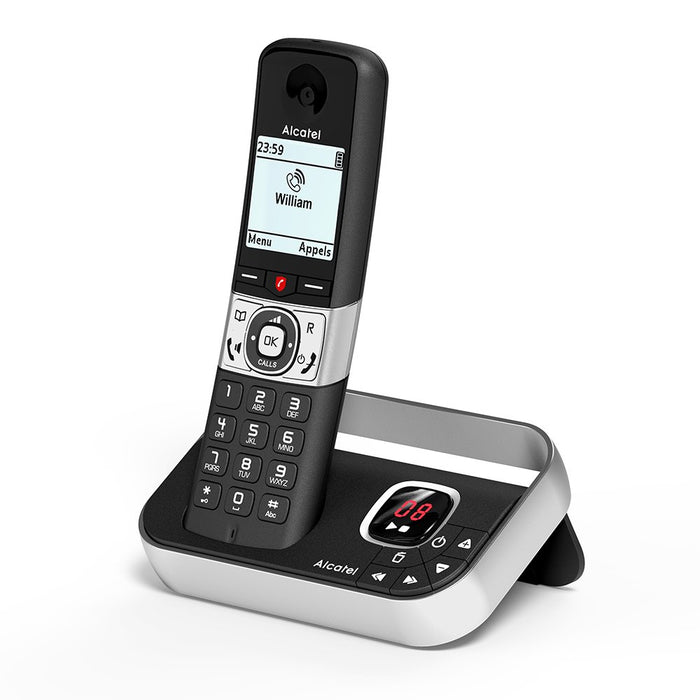 EAN 3700601422863 - Alcatel F890 Voice Duo zwart Teléfono DECT Identificador de llamadas Negro, Plata imagen 3