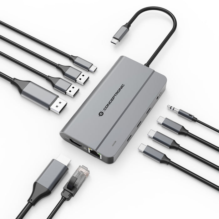 EAN 4015867243992 - Conceptronic DONN34G base para portátil y replicador de puertos Alámbrico USB 3.2 Gen 2 (3.1 Gen 2) Type- imagen 4
