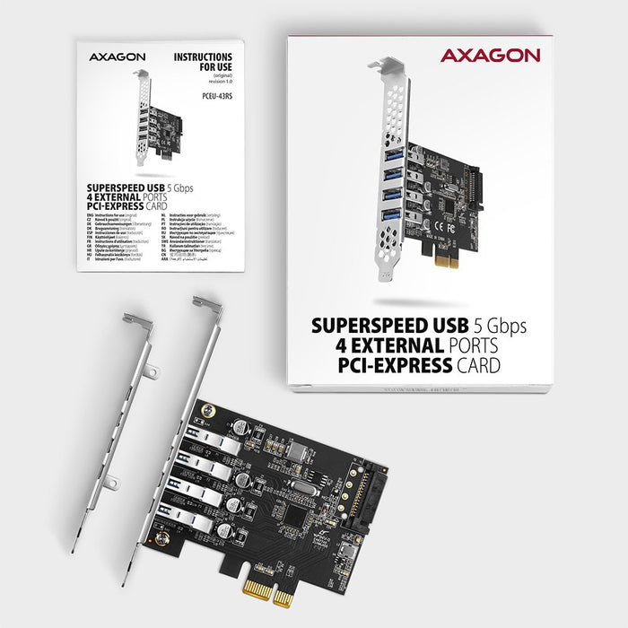 EAN 8595247906960 - Axagon PCEU-43RS tarjeta y adaptador de interfaz Interno USB 3.2 Gen 1 (3.1 Gen 1) imagen 5