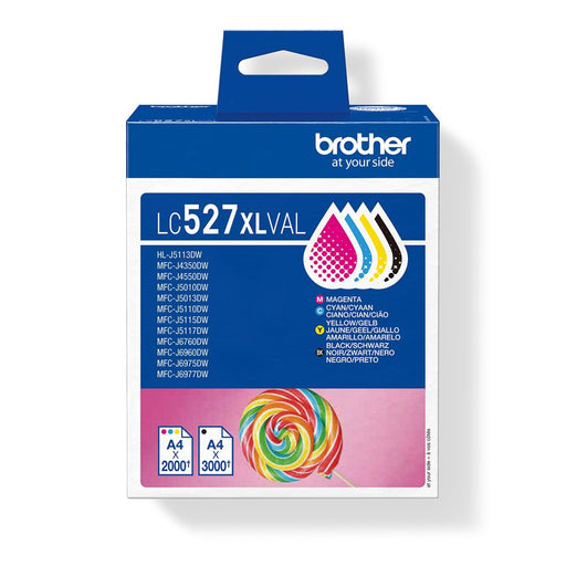 EAN 4977766842211 - Brother LC527XLVAL cartucho de tinta 4 pieza(s) Original Alto rendimiento (XL) Negro, Cian, Magenta, Amar imagen 1