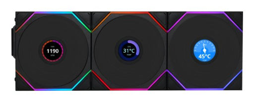 EAN 4718466017291 - Lian Li Uni Fan TL120 LCD Reverse Blade Wireless Carcasa del ordenador Ventilador 12 cm Negro 1 pieza(s) imagen 2