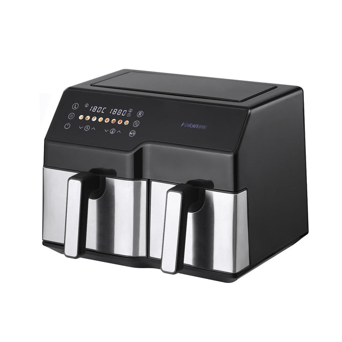EAN 5906168638671 - Extralink HOME AIR FRYER 10L (6L+4L) EU SJ-1000 2500W freidora Doble Freidora de aire caliente Negro imagen 3