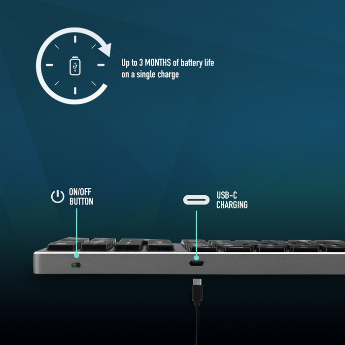 EAN 8435430619409 - NGS FORTUNE-BT, QWERTY, ES teclado Universal Bluetooth Negro, Plata imagen 13