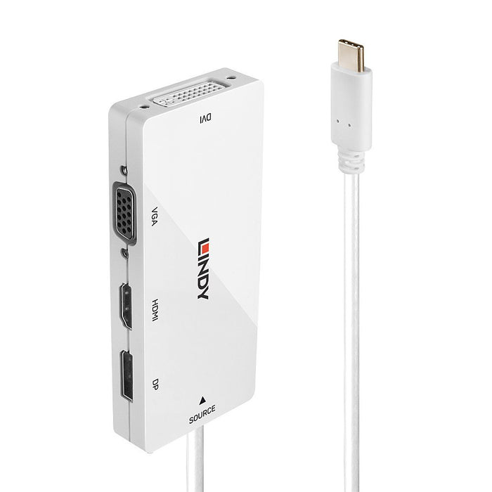 EAN 4002888432795 - Lindy 43279 base para portátil y replicador de puertos USB 3.2 Gen 1 (3.1 Gen 1) Type-C Blanco imagen 1