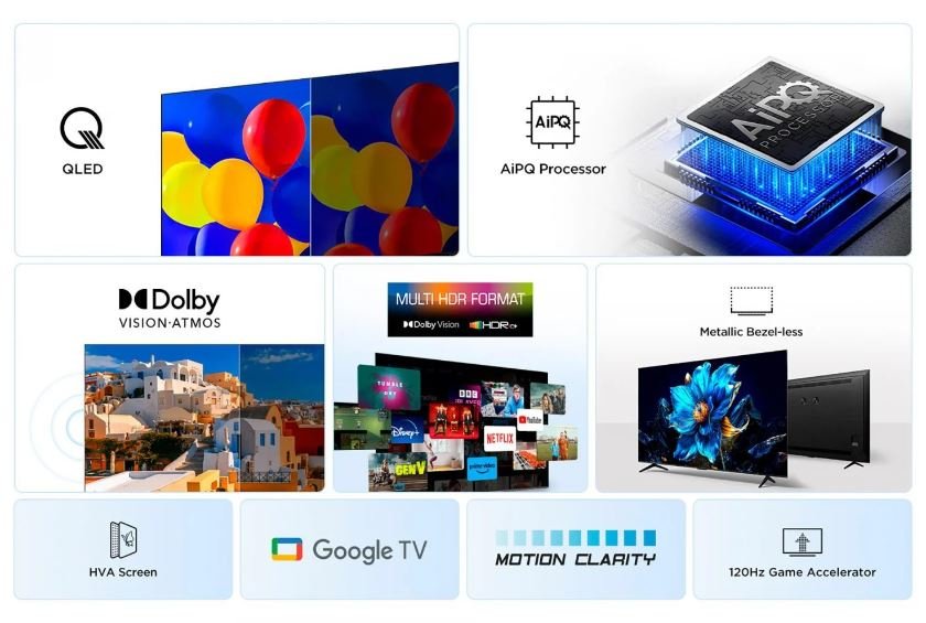EAN 5901292527044 - TCL P61 55P61K Televisor 139,7 cm (55") 4K Ultra HD Smart TV Wifi Aluminio 270 cd / m² imagen 16