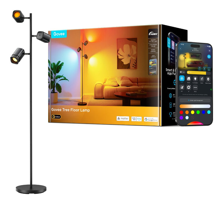 EAN 6974316990253 - Govee Tree Floor Lamp Lámpara de pie inteligente Wi-Fi/Bluetooth 72 W imagen 1