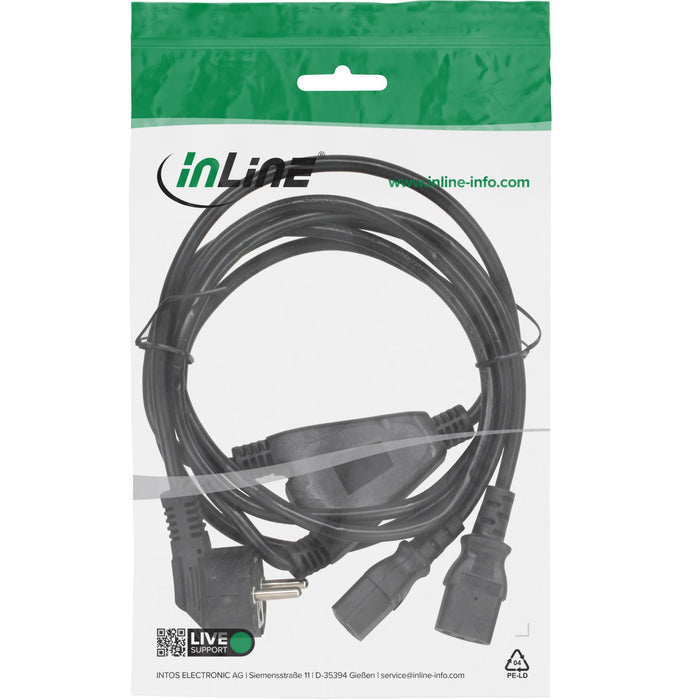 EAN 4043718012886 - InLine 4043718012886 Negro 1,8 m Enchufe tipo F Acoplador C13 2 x imagen 2