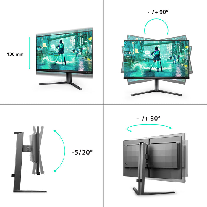 EAN 8721038004908 - Philips Evnia 3000 25M2N3200U/00 pantalla para PC 62,2 cm (24.5") 1920 x 1080 Pixeles Full HD LCD Gris imagen 3