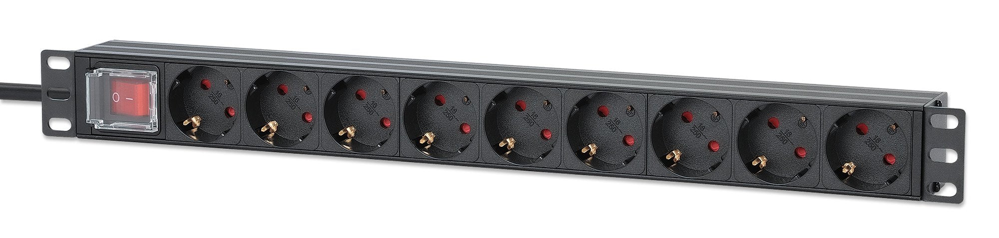 EAN 0766623715133 - Intellinet 715133 unidad de distribución de energía (PDU) 9 salidas AC 1U Negro imagen 1
