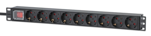 EAN 0766623715133 - Intellinet 715133 unidad de distribución de energía (PDU) 9 salidas AC 1U Negro imagen 1