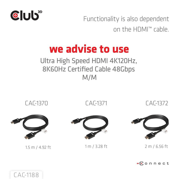 EAN 8719214473341 - CLUB3D CAC-1188 adaptador de cable de vídeo 0,09 m Mini DisplayPort HDMI Negro imagen 6
