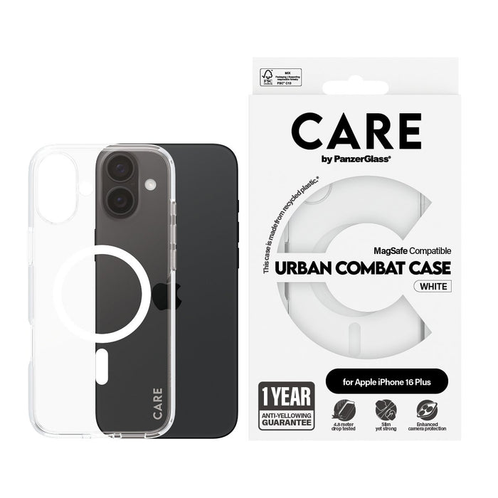 EAN 5715685004056 - PanzerGlass CARE™ by ® Urban Combat Case Transparent w. White MagSafe iPhone 16 Plus funda para teléfono  imagen 2