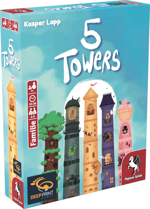 EAN 4250231738388 - Pegasus Spiele 5 Towers 30 min Juego De Cartas Familia imagen 1