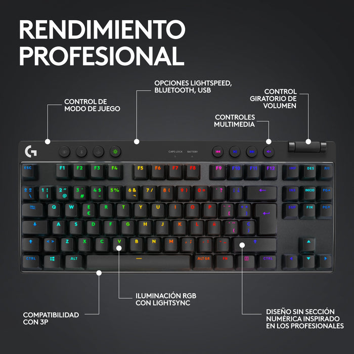 EAN 5099206113398 - Logitech G 920-012129 teclado Juego RF Wireless + Bluetooth QWERTY Español Negro imagen 11