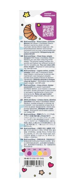 EAN 4005401648178 - Faber-Castell 164817 marcador 4 pieza(s) Beige, Azul, Rosa, Amarillo imagen 2