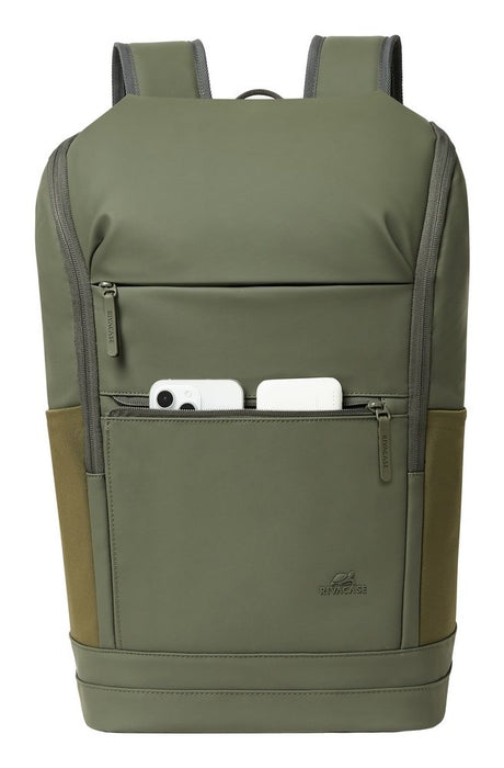 EAN 4260709015644 - Rivacase Eden mochila Mochila de viaje Oliva cuero PU, Poliéster, Tereftalato de polietileno reciclado (r imagen 4