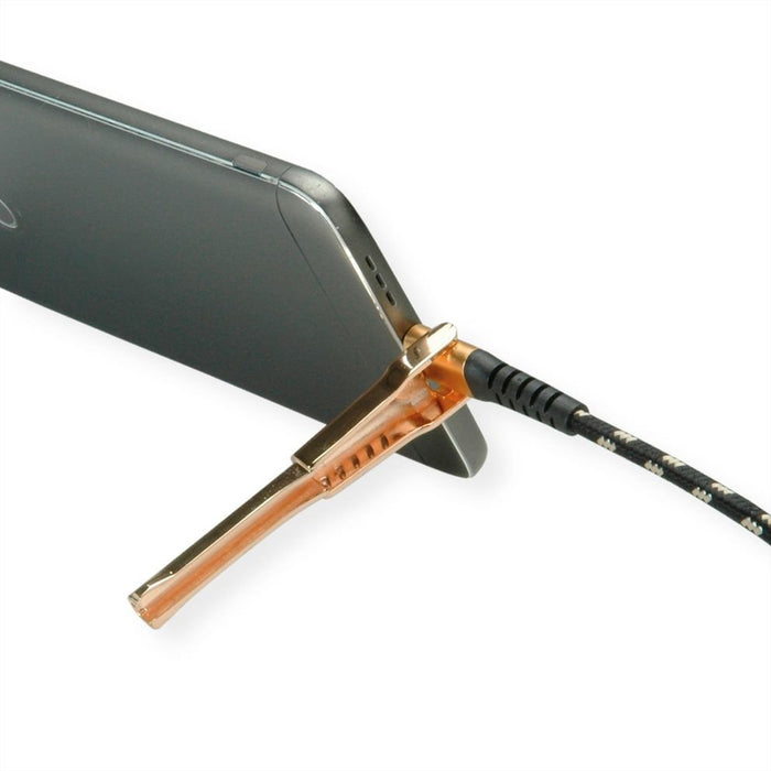 EAN 7630049617186 - ROLINE 11.02.8920 cable USB USB 2.0 1 m USB A USB C Negro, Oro imagen 5