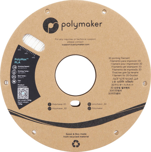 EAN 6938936710448 - Polymaker PA06002 material de impresión 3d Ácido poliláctico (PLA) Blanco 750 g imagen 2