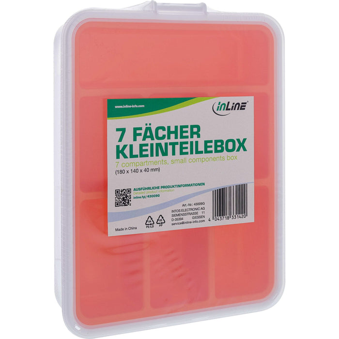 EAN 4043718331420 - InLine 43009G pieza pequeña y caja de herramientas Caja para piezas pequeñas Naranja, Blanco imagen 4