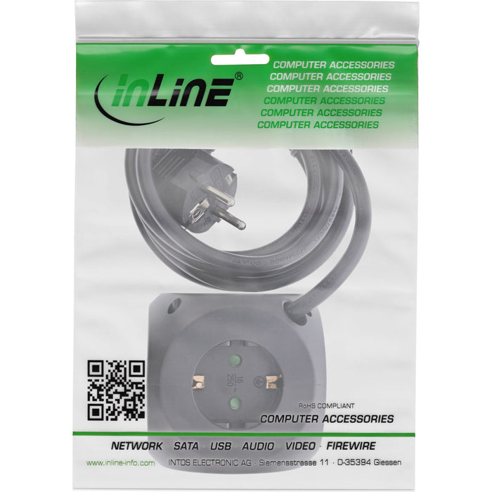 EAN 4043718315895 - InLine 16499B base múltiple 2 m 1 salidas AC Interior Negro imagen 5