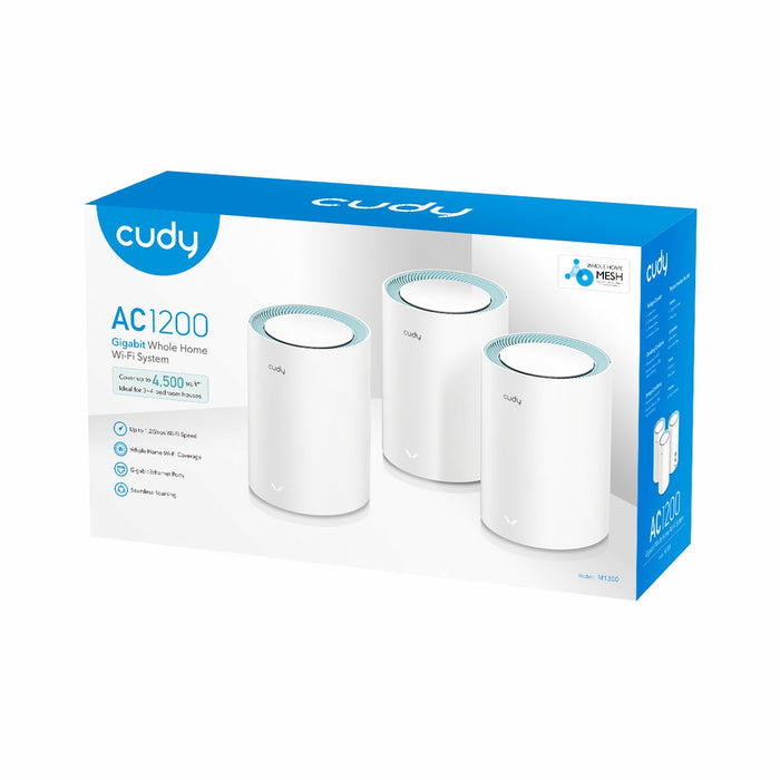 EAN 6971690792817 - Cudy M1300 3-PACK sistema Wi-Fi Mesh (Wi-Fi en malla) Doble banda (2,4 GHz / 5 GHz) Wi-Fi 5 (802.11ac) Bl imagen 4