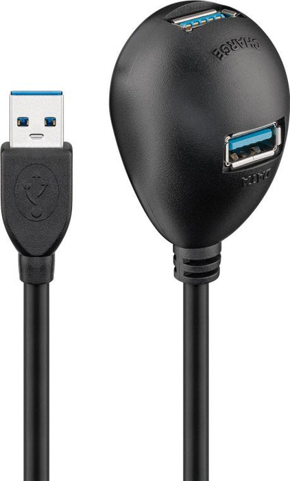 EAN 4040849959189 - Goobay 95918 hub de interfaz USB 3.2 Gen 1 (3.1 Gen 1) Type-A 5000 Mbit/s Negro imagen 2