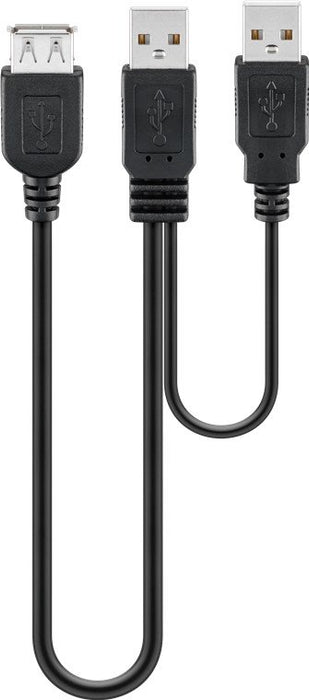 EAN 4040849933530 - Deltaco 93353 cable USB USB 2.0 0,3 m USB A 2 x USB A Negro imagen 1