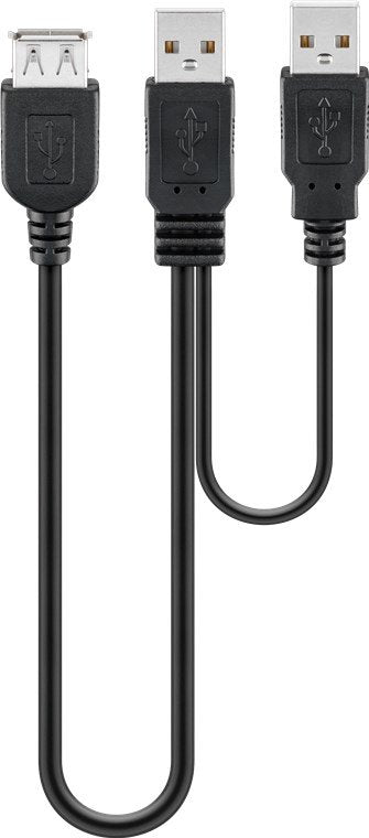 EAN 4040849933530 - Deltaco 93353 cable USB USB 2.0 0,3 m USB A 2 x USB A Negro imagen 1