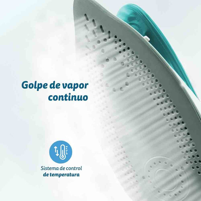 EAN 8426156015668 - Grunkel PLV-900 plancha Plancha vapor-seco Suela antiadherente 900 W Blanco, Azul imagen 3