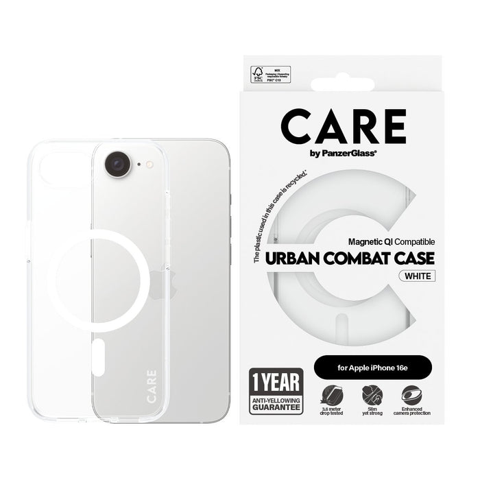 EAN 5715685021022 - PanzerGlass CARE™ by ® Urban Combat Case Transparent w. White Qi Compatible iPhone 17e | 16e funda para t imagen 4
