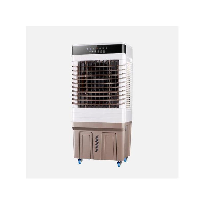 Abrila Langreo Climatizador Industrial 150w 3 Velocidades 50 Litros Oscilante Motor Ac 6900m3 2 Acumuladores De Frío Blanco/Marrón 114x52x39 Cm