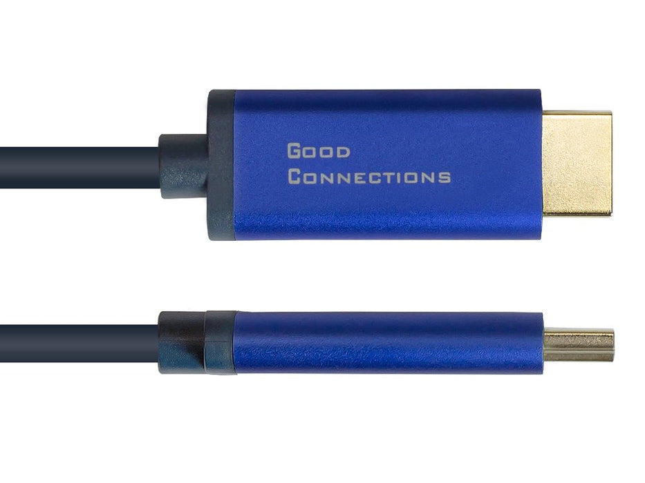 EAN 4014619709090 - Alcasa 4860-SF020B adaptador de cable de vídeo 2 m DisplayPort HDMI Negro, Azul imagen 3
