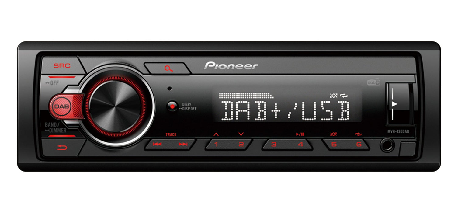 EAN 4988028478222 - Pioneer MVH-130DAB receptor multimedia para coche Negro, Rojo 200 W imagen 1