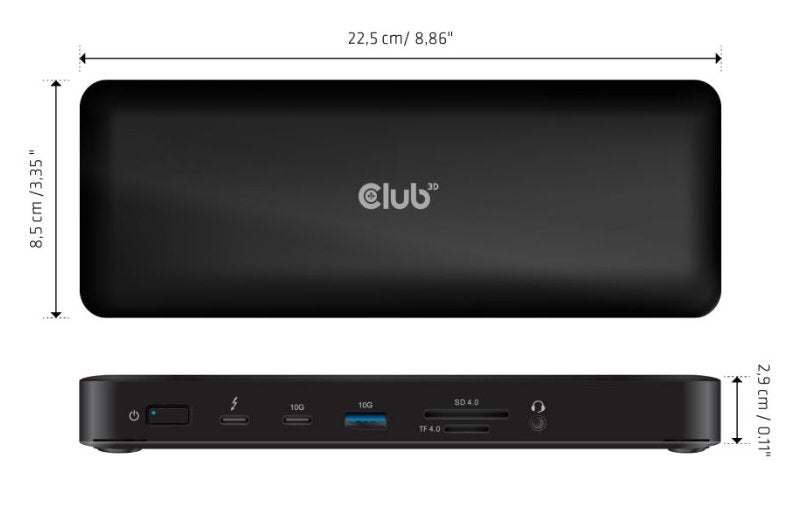 EAN 8719214473044 - CLUB3D CSV-1583 base para portátil y replicador de puertos Alámbrico Thunderbolt 4 Negro imagen 4