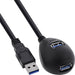 EAN 4043718171873 - InLine 35653 cable USB USB 3.2 Gen 1 (3.1 Gen 1) 3 m USB A 2 x USB A 5 Gbit/s Negro imagen 1