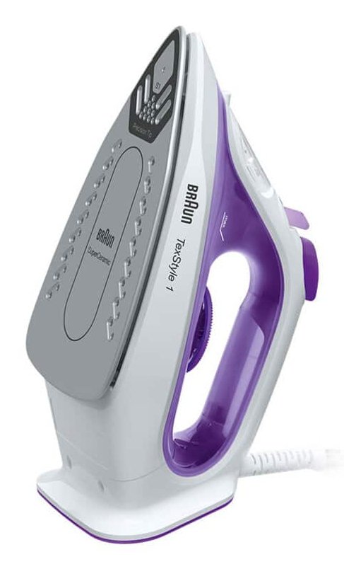 EAN 8021098000811 - Braun TexStyle 1 SI 1080 Plancha vapor-seco Suela de cerámica 2000 W Negro, Púrpura imagen 2