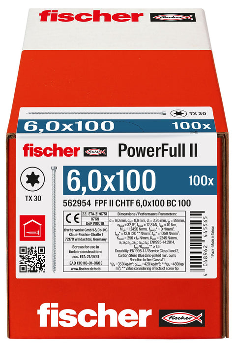 EAN 4048962445565 - Fischer 562954 tornillo/tuerca 100 pieza(s) imagen 2