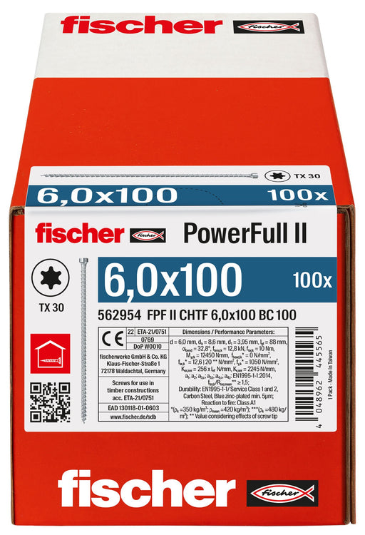 EAN 4048962445565 - Fischer 562954 tornillo/tuerca 100 pieza(s) imagen 2