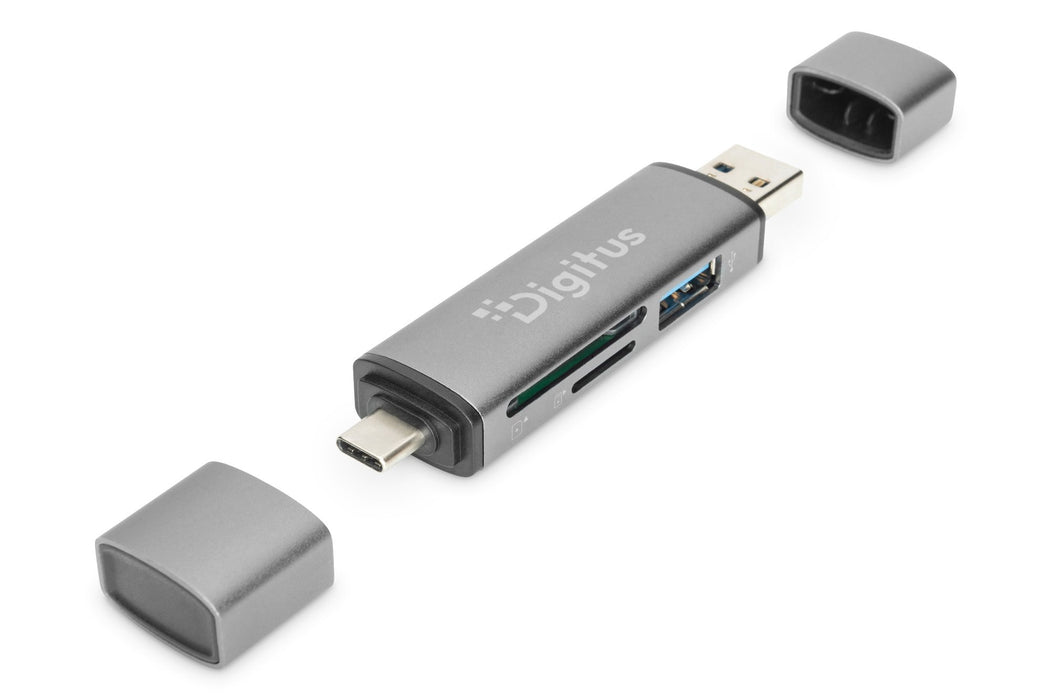 EAN 4016032464464 - Digitus DA-70886 lector de tarjeta USB 3.2 Gen 1 (3.1 Gen 1) Type-A/Type-C Aluminio imagen 3