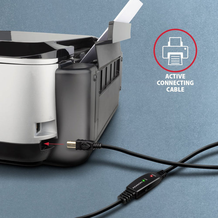 EAN 8595247907233 - Axagon ADR-220B USB 2.0 A-M -> B-M active connecting/repeater cable 20m - Kabel - Digital/Daten cable USB imagen 6