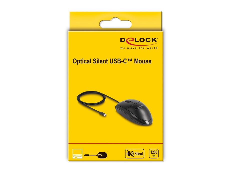 EAN 4043619121144 - DeLOCK 12114 ratón Universal Ambidextro USB Tipo C 1200 DPI imagen 3