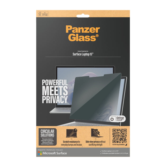 EAN 5715685006401 - PanzerGlass ® Privacy Filters Microsoft Surface Laptop 15" | 6 | 5 | 4 | 3 Protector de pantalla 1 pieza( imagen 3